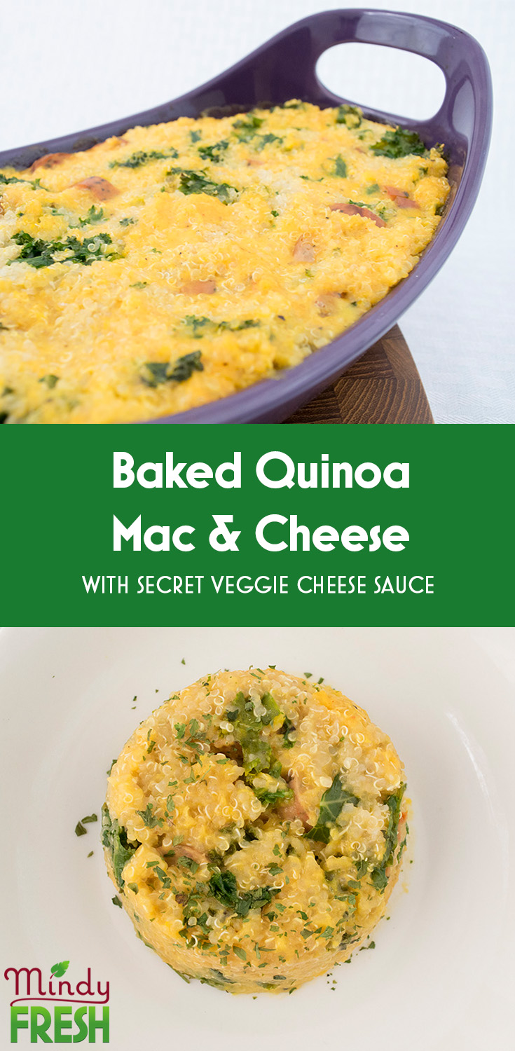 Baked quinoa mac and cheese